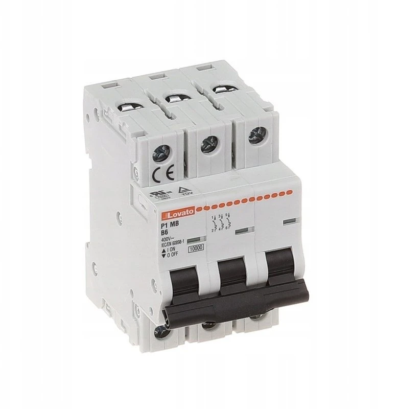 Lovato Electric LOVATO P1MB3PB06 Grandinės pertraukiklis 3P B 6A 10kA P1MB3PB06