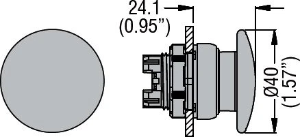 Lovato LPCB6143 mygtuko techninė schema