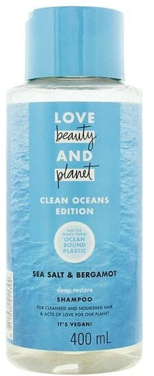 Love Beauty and Planet, Sea Salt ir Bergamotas, plaukų šampūnas, 400 ml Moterims