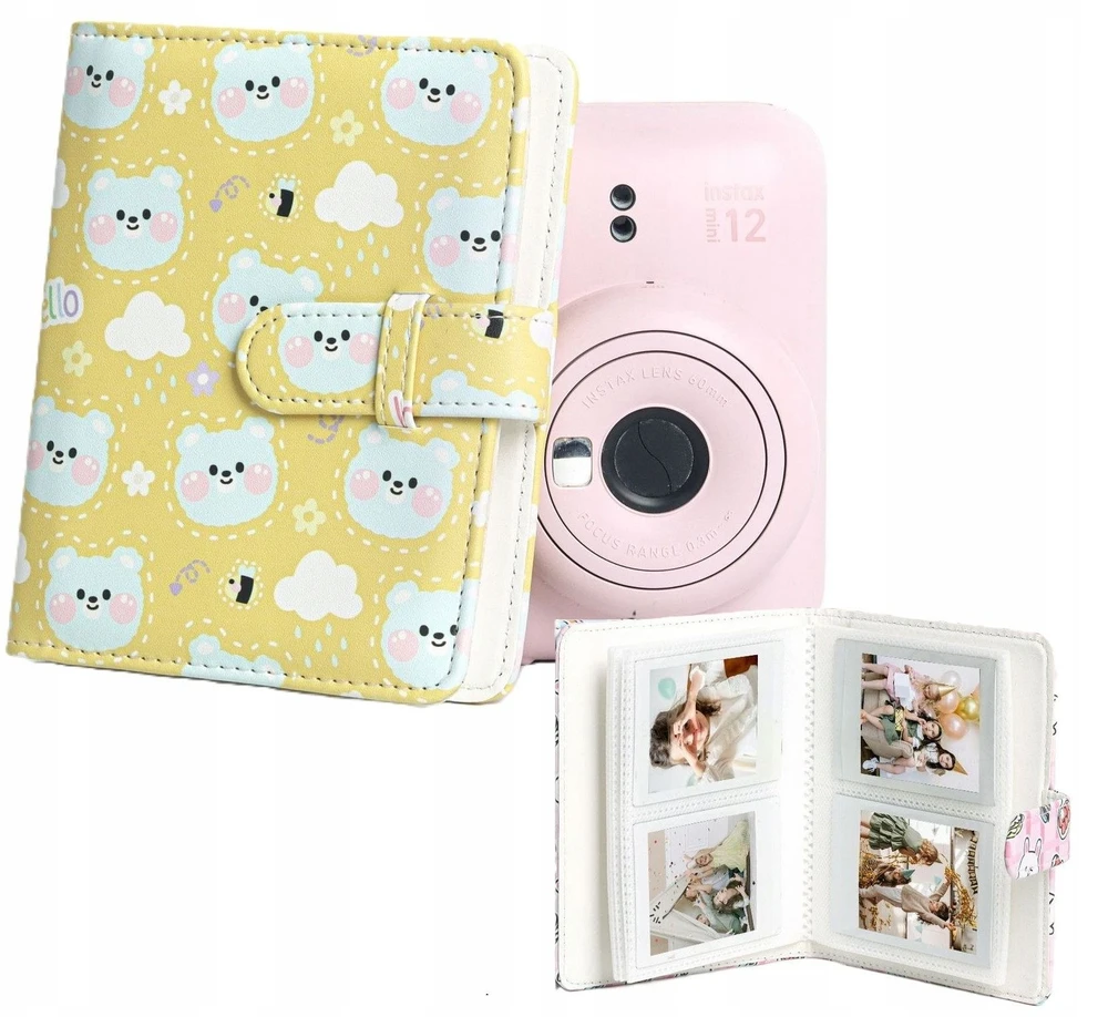 LoveInstant Foto albumas 64x skirtas Fujifilm Instax Mini 99 41 12 40 11 Evo Liplay Link / Geltoni Meškiukai