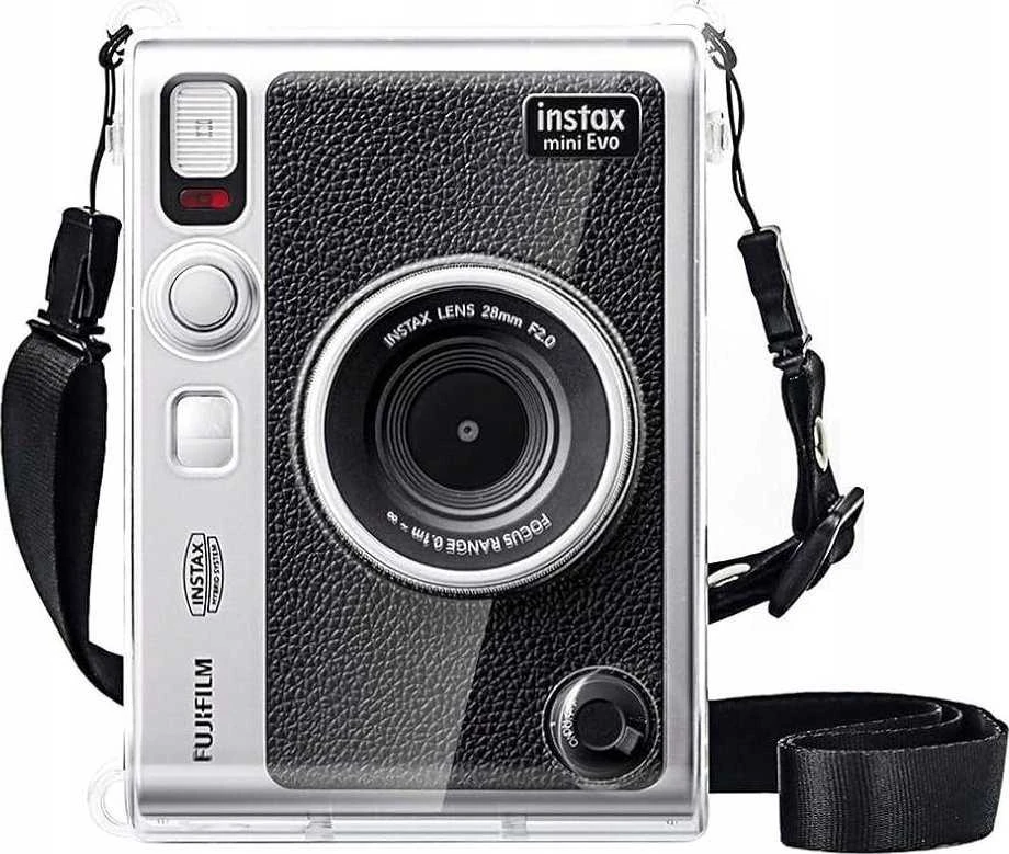„LoveInstant“ dėklas 6 viename: dėklas + stiklas + 64 nuotraukų albumas + dangtelis + „Fuji Instax Mini Evo“ rėmeliai – skaidrus