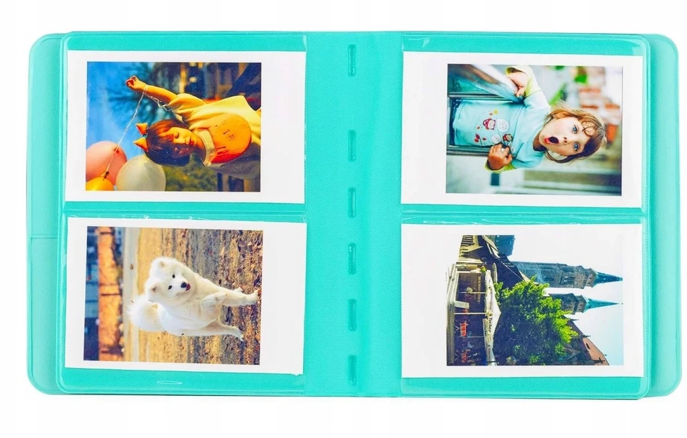 „LoveInstant“ nuotraukų albumas, 64x, skirtas „Fuji Instax Mini 99 41 12 40 11 9 Evo Liplay Link“ / žalias