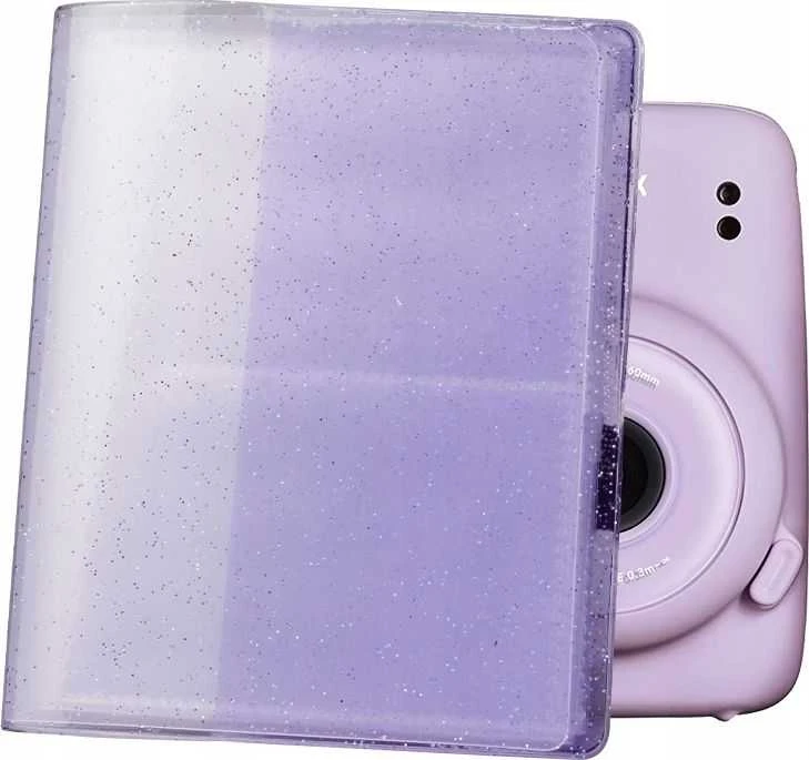 LoveInstant albumas 64 nuotraukoms, skirtas Fujifilm Instax Mini 8 9 11 - Violetinis / Brokat