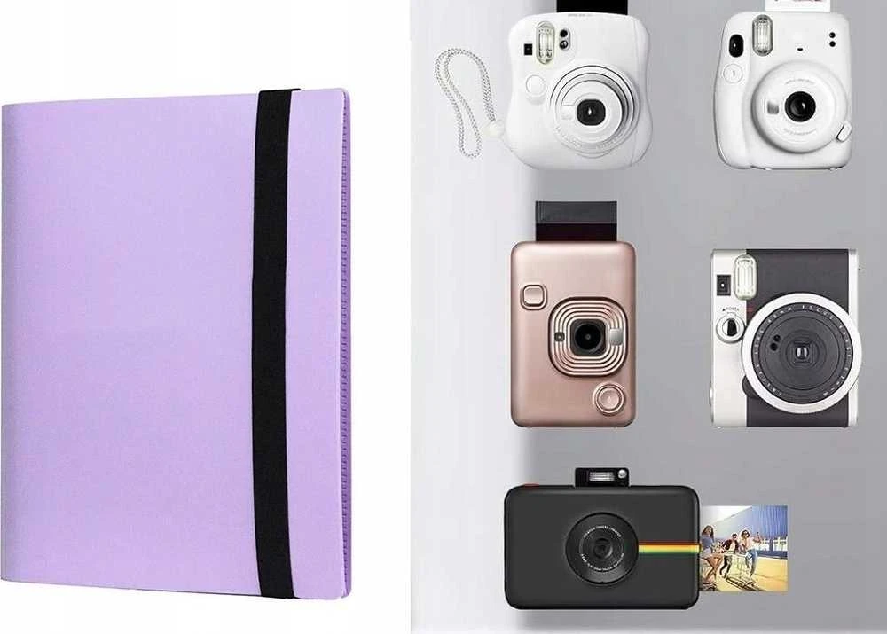 LoveInstant Albumas nuotraukai 360 Nuotraukos Fujifilm Instax mini / Xiaomi / Polaroid / Canon / HP / Kodak / Violetinė