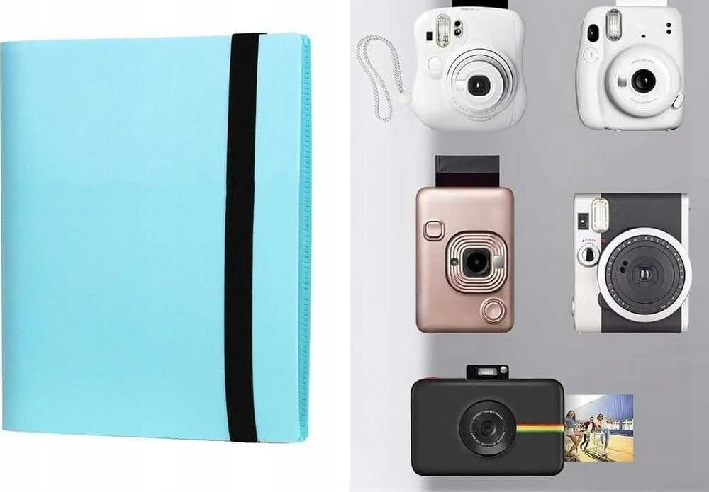 LoveInstant Albumas nuotraukai 360 Nuotraukos Fujifilm Instax mini / Xiaomi / Polaroid / Canon / HP / Kodak / Mėlyna