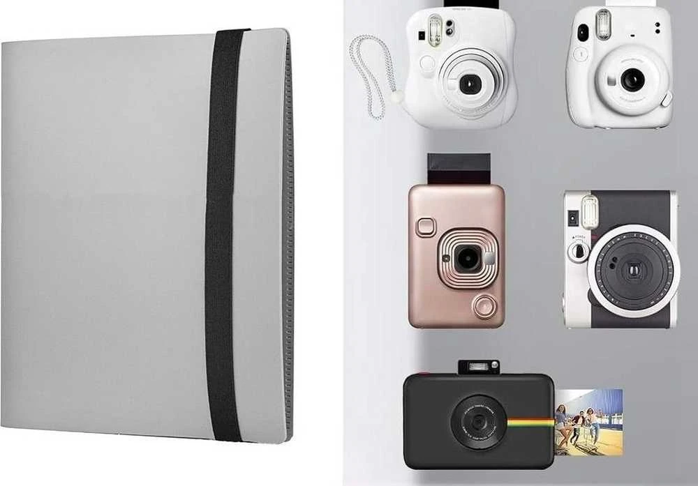 LoveInstant Albumas nuotraukai 360 Nuotraukos Fujifilm Instax mini / Xiaomi / Polaroid / Canon / HP / Kodak / Pilkas