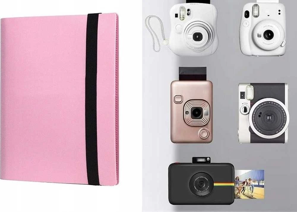 LoveInstant Albumas nuotraukai 360 Nuotraukos Fujifilm Instax mini / Xiaomi / Polaroid / Canon / HP / Kodak / Rožinė