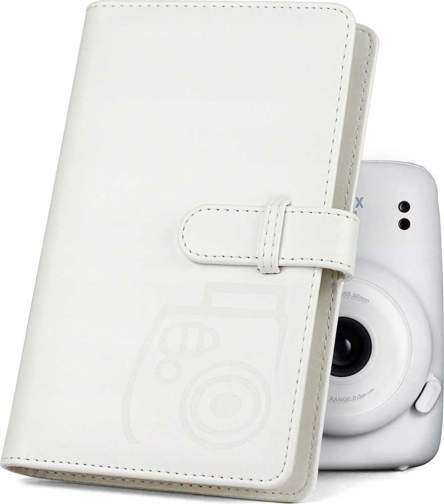 Dėklas LoveInstant Rinkinys 2w1 Futerał Dėklas Do Fuji Instax Mini 11 + Album Baltas