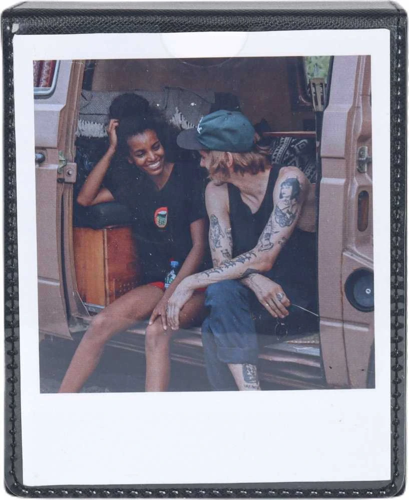 „LoveInstant“ dėklas 100 nuotraukų, skirtas „Fuji Instax Wide 400 Sq Polaroid 600 Now“ / juodas / su langu
