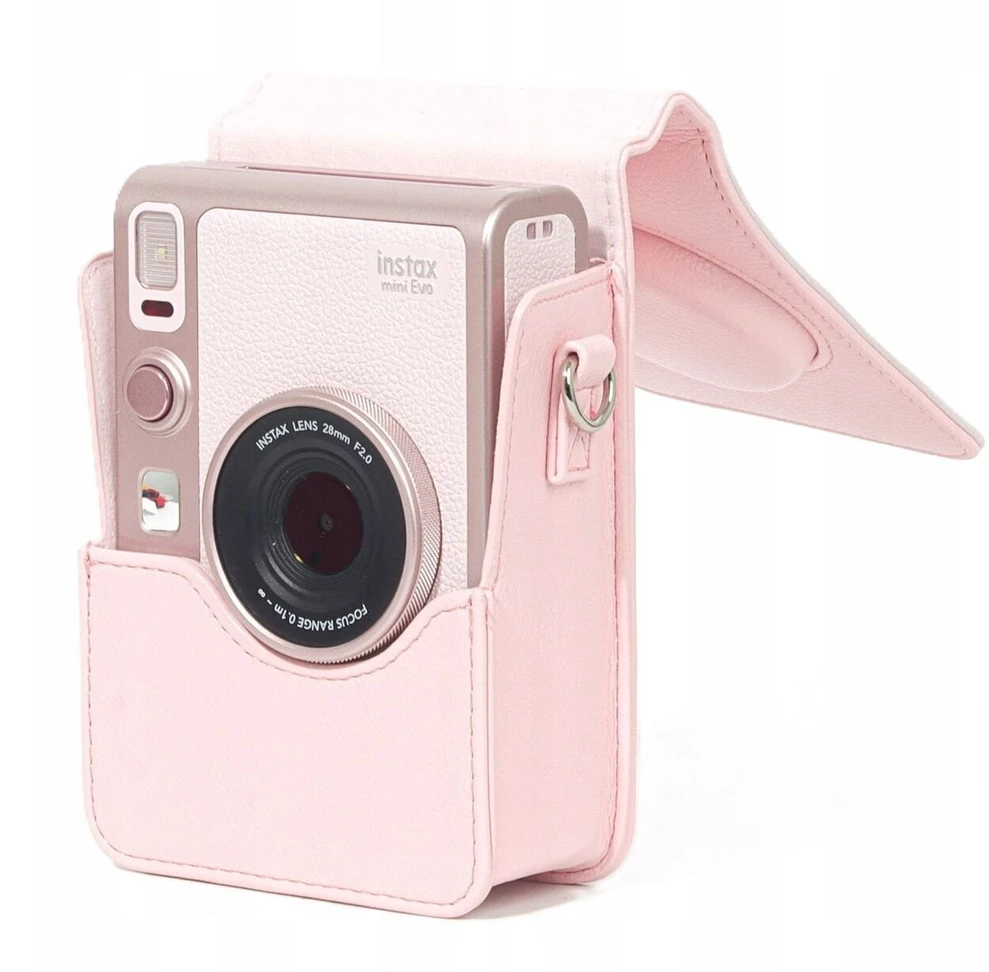 Dėklas LoveInstant Dėklas Dėklas Futerał Case Osłona Krepšys Do Fujifilm Instax Mini Evo Rožinė / Pion