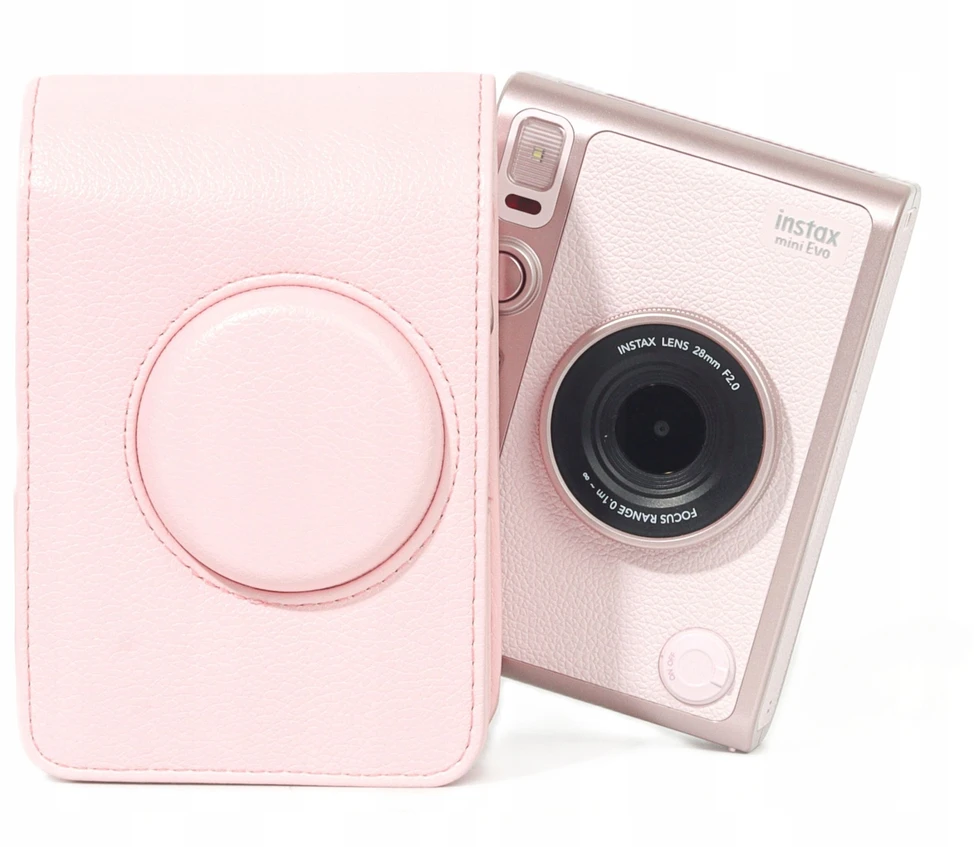 Dėklas LoveInstant Dėklas Dėklas Futerał Case Osłona Krepšys Do Fujifilm Instax Mini Evo Rožinė / Pion