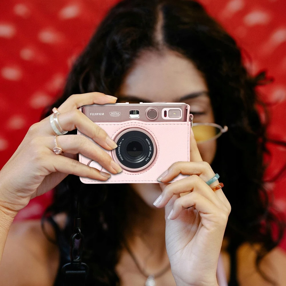 Dėklas LoveInstant Dėklas Dėklas Futerał Case Osłona Krepšys Do Fujifilm Instax Mini Evo / Rožinė / Poziomy