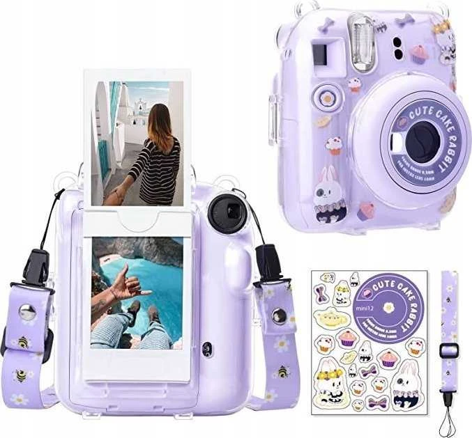 LoveInstant Dėklo dangtelis, skirtas Fujifilm Instax Mini 12 + Lipdukai / Cute Rabbit