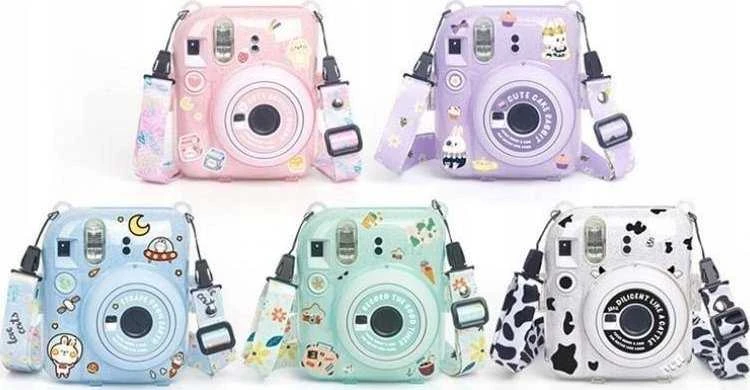 LoveInstant Dėklo dangtelis, skirtas Fujifilm Instax Mini 12 + Lipdukai / Fudge