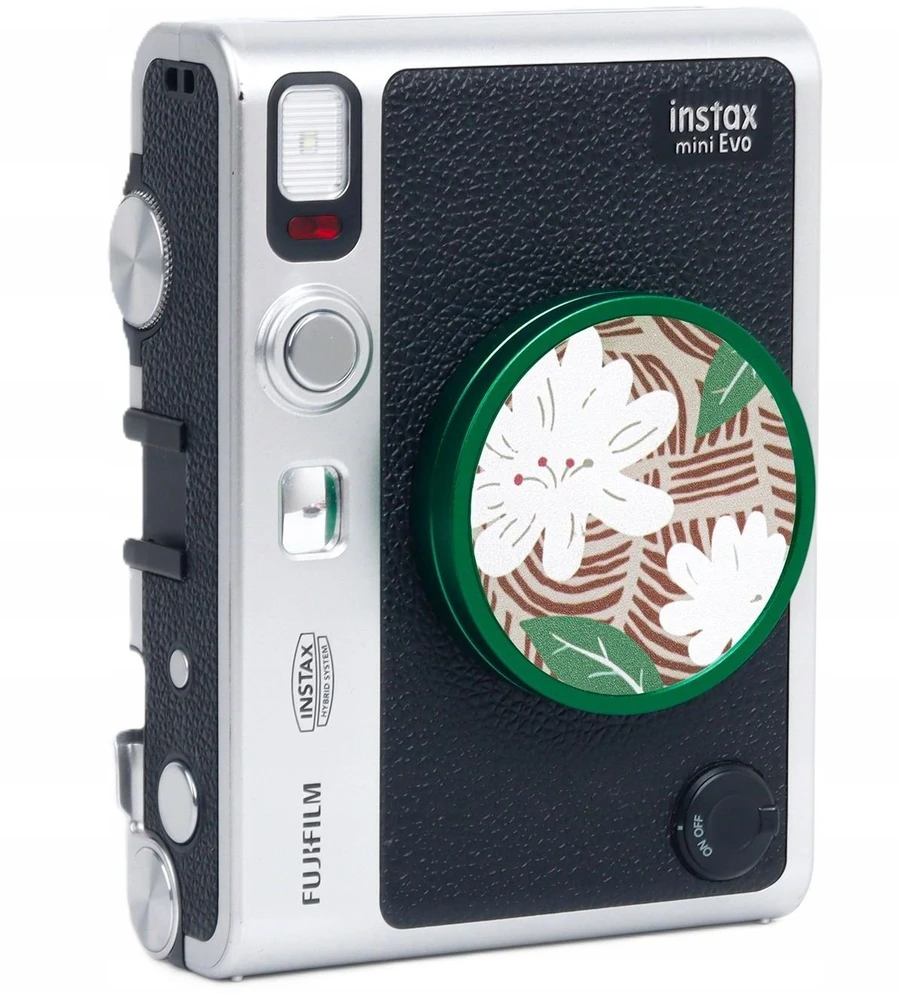 LoveInstant Dekoratyvinis lipdukas ant dangtelio, skirtas Fuji Fujifilm Instax Mini Evo / 3m / Retro gėlės