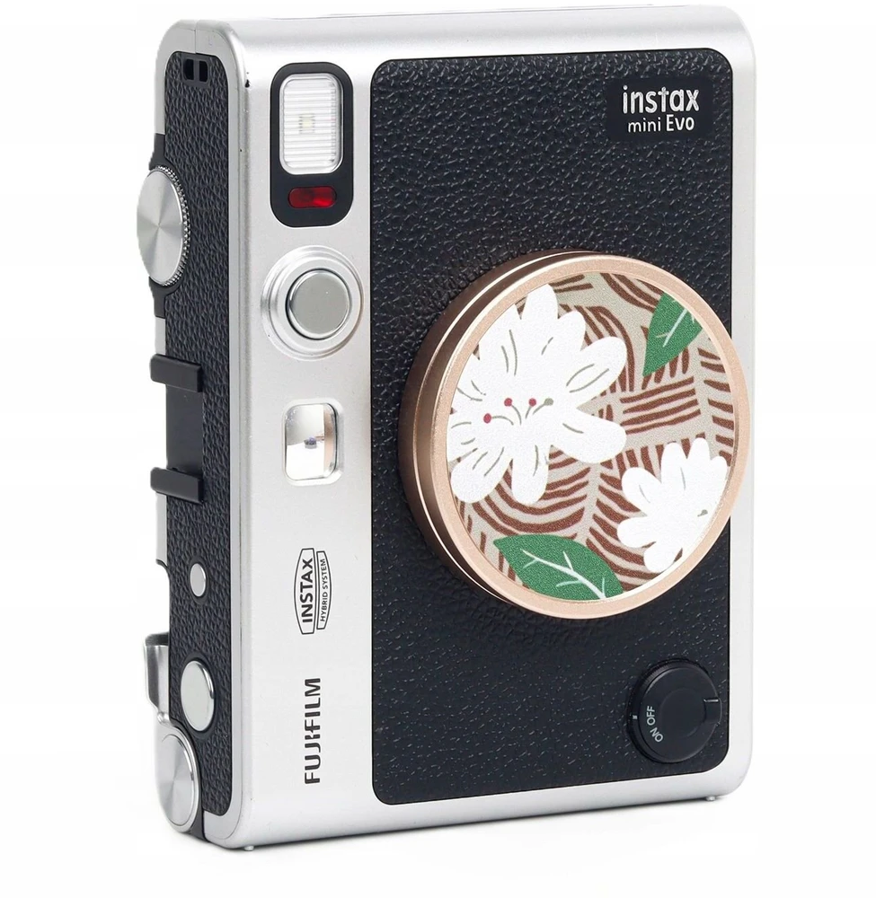 LoveInstant Dekoratyvinis lipdukas ant dangtelio, skirtas Fuji Fujifilm Instax Mini Evo / 3m / Retro gėlės