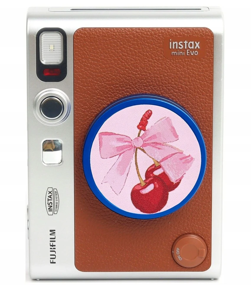 LoveInstant Dekoratyvinis lipdukas ant Fuji Fujifilm Instax Mini Evo dangtelio / 3m / Raudonos vyšnios