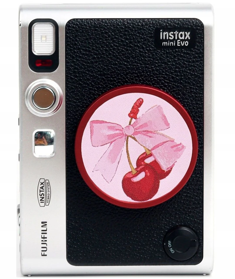 LoveInstant Dekoratyvinis lipdukas ant Fuji Fujifilm Instax Mini Evo dangtelio / 3m / Raudonos vyšnios