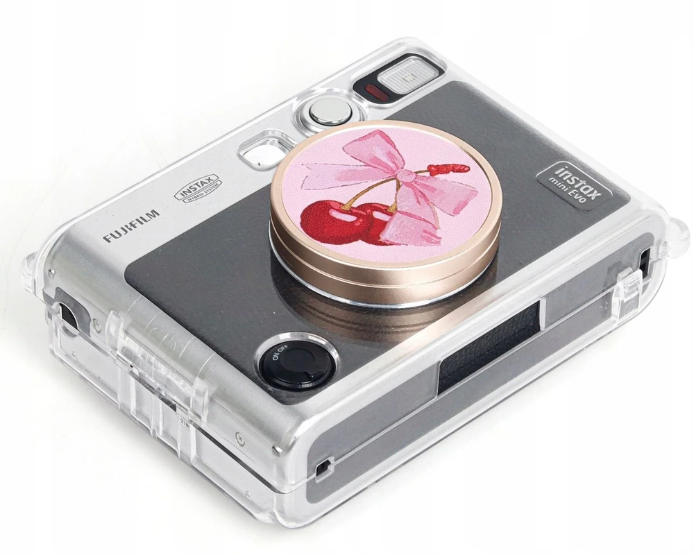 LoveInstant Dekoratyvinis lipdukas ant Fuji Fujifilm Instax Mini Evo dangtelio / 3m / Raudonos vyšnios