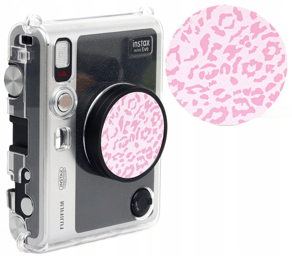 „LoveInstant“ dekoratyvinis lipdukas, skirtas „Fuji Fujifilm Instax Mini Evo“ / 3 m / rožinis - leopardas / pantera