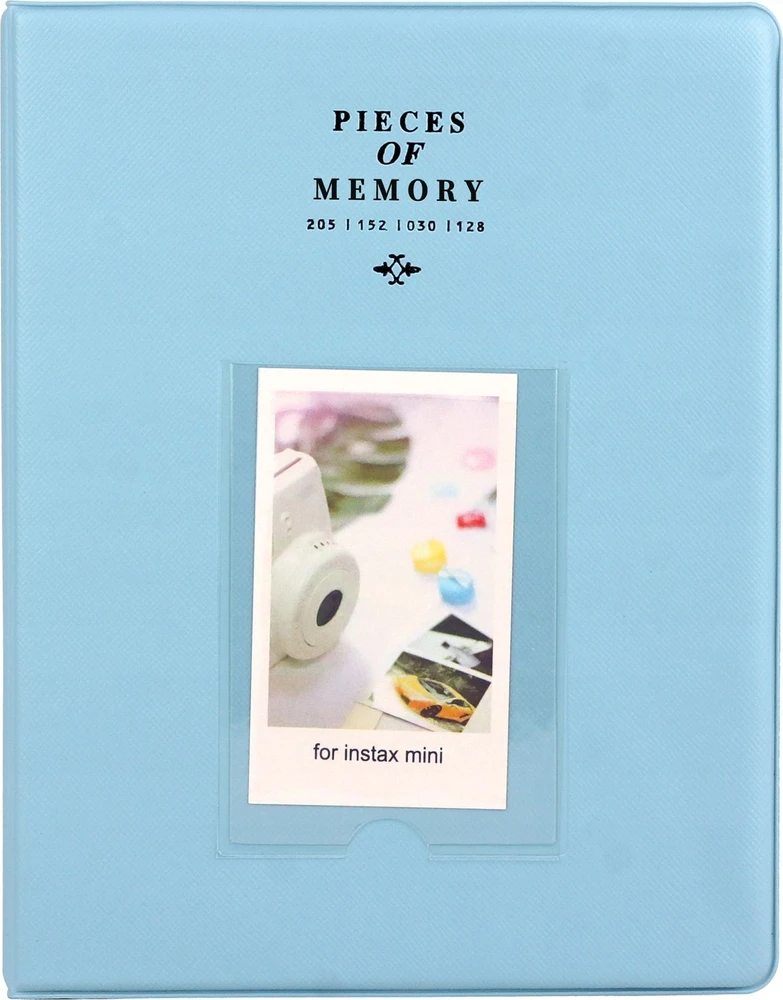 LoveInstant didelis nuotraukų albumas 128x, skirtas INSTAX MINI 7 8 9 11 Šviesiai mėlynas