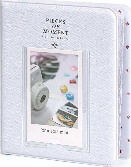 LoveInstant Foto albumas 64 vnt Fujifilm INSTAX Mini 12 11 40 9 8 7s EVO LiPlay Link 2 SE / Pastel Baltas