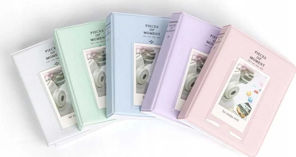 LoveInstant Foto albumas 64 vnt. Fujifilm INSTAX Mini 12 11 40 9 8 7s EVO LiPlay Link 2 SE / Pastel Mėlyna