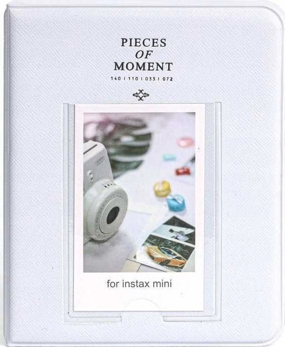 LoveInstant Foto albumas 64 vnt Fujifilm INSTAX Mini 12 11 40 9 8 7s EVO LiPlay Link 2 SE / Pastel Baltas