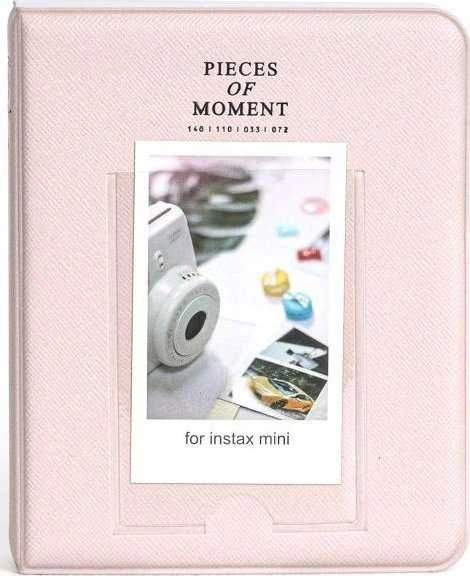 LoveInstant Foto albumas 64 vnt. Fujifilm INSTAX mini 12 11 40 9 8 7s EVO LiPlay Link 2 SE / Pastel Rožinė Rožinė