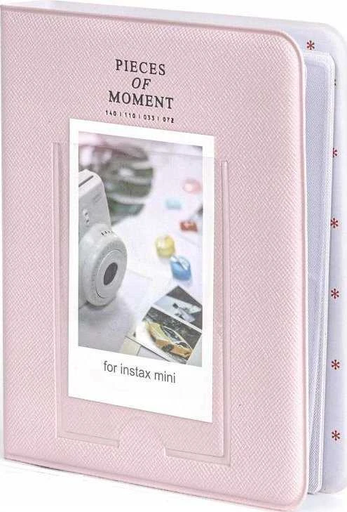LoveInstant Foto albumas 64 vnt. Fujifilm INSTAX mini 12 11 40 9 8 7s EVO LiPlay Link 2 SE / Pastel Rožinė Rožinė