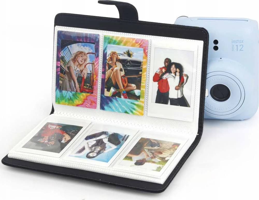 LoveInstant nuotraukų albumas (96 vnt.) skirtas Fujifilm Instax Mini / Xiaomi / Canon / Hp / Kodak / Juodas Rainbow