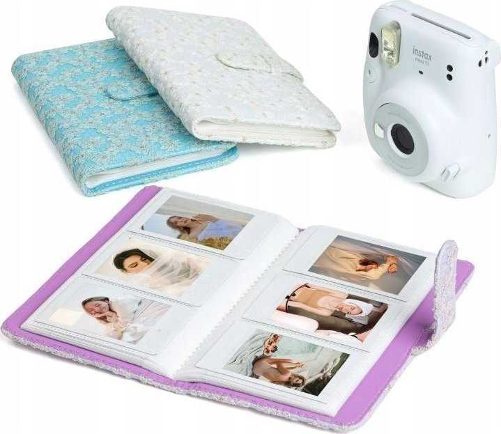 LoveInstant Foto albumas Fujifilm Instax Mini / Xiaomi / Polaroid / Canon / Hp / Kodak / Baltas Siuvinėjimas