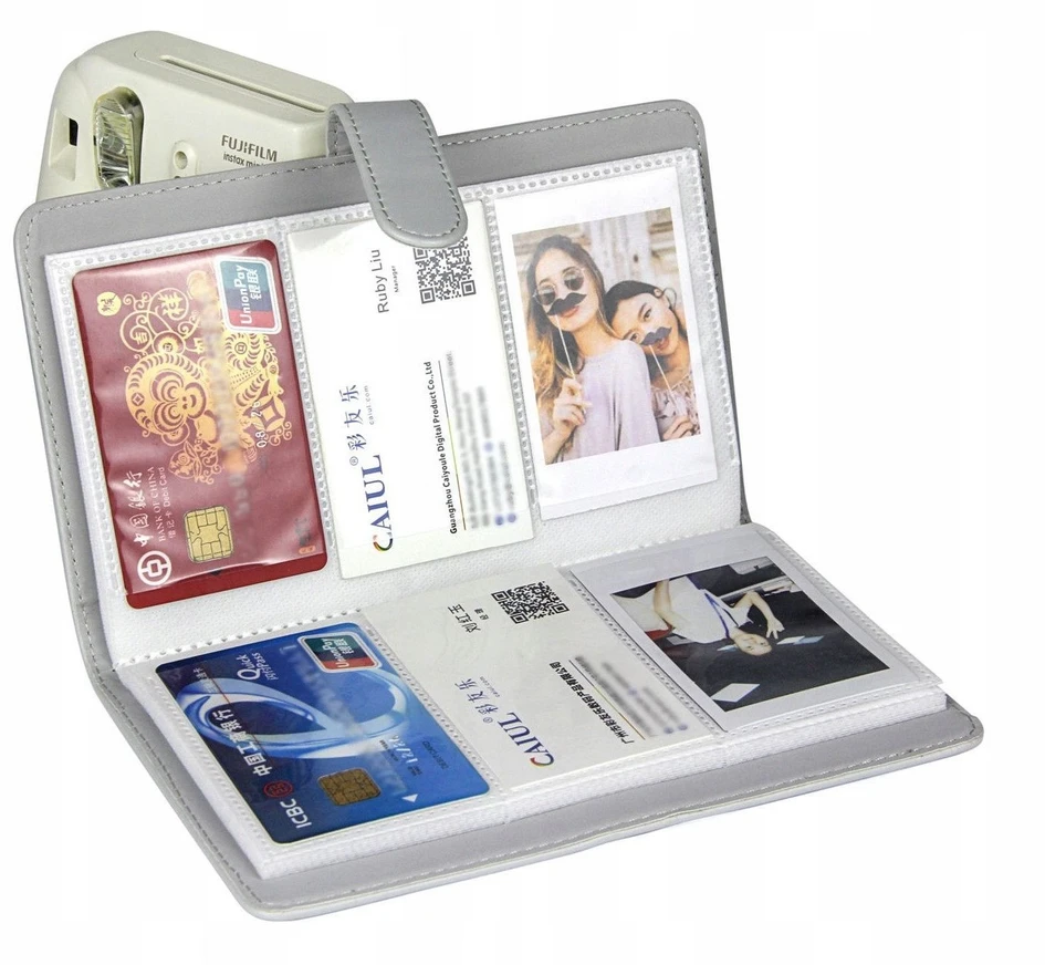 Dėklas LoveInstant Futerał Dėklas Dėklas Do Fuji Fujifilm Instax Mini 41+ Album Na 96 Zdjęć / Pilka