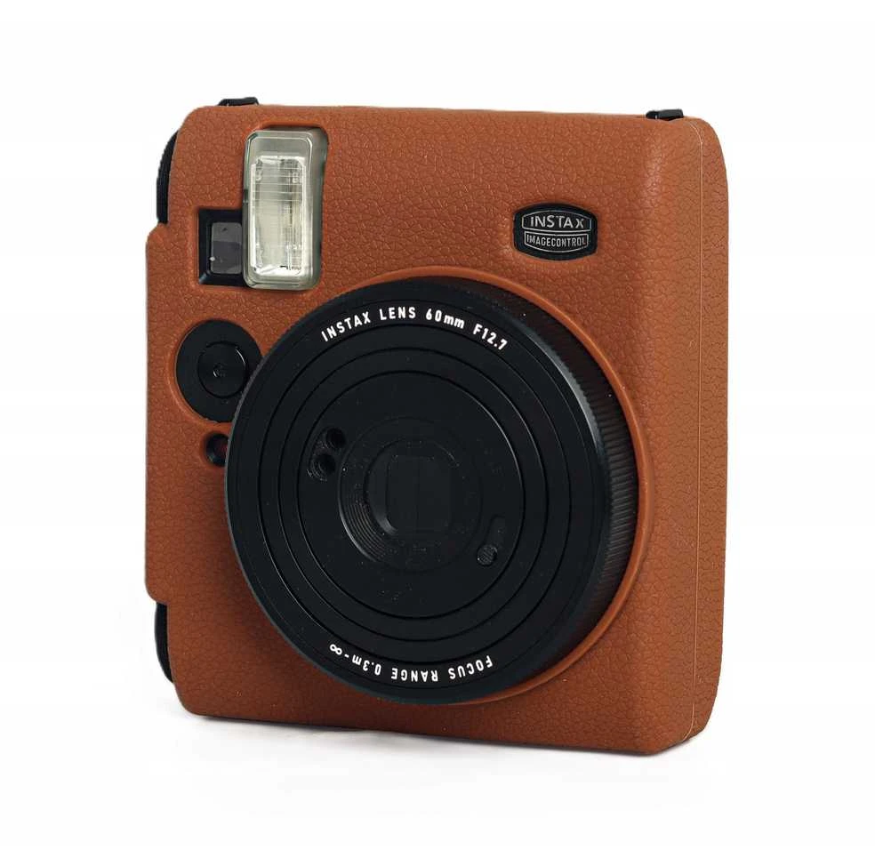 Dėklas LoveInstant Futerał Dėklas Dėklas Case Silikon Do Fuji Fujifilm Instax Mini 99 Ruda