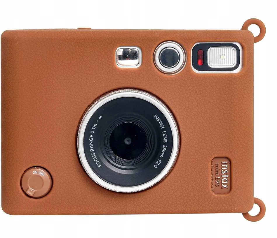 Dėklas LoveInstant Futerał Dėklas Dėklas Case Silikon Fuji Fujifilm Instax Mini Evo / Ruda