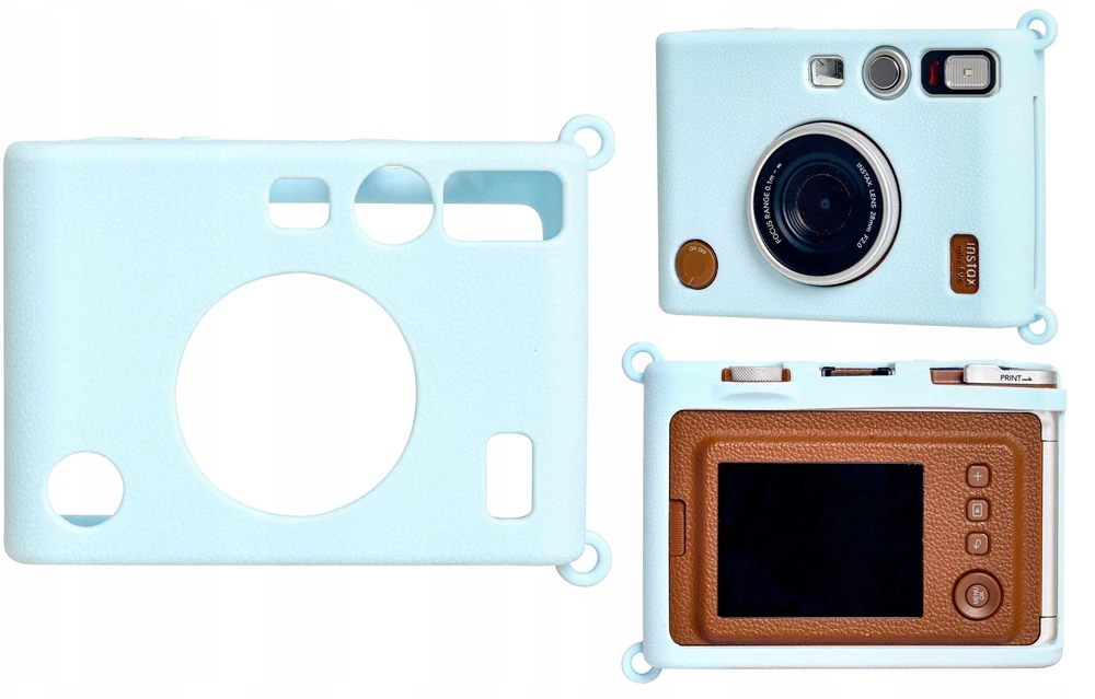 Dėklas LoveInstant Futerał Dėklas Dėklas Case Silikon Fuji Fujifilm Instax Mini Evo / Mėlyna