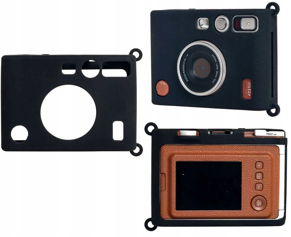 Dėklas LoveInstant Futerał Dėklas Dėklas Case Silikon do Fuji FujiFilm INSTAX Mini EVO / Juodas