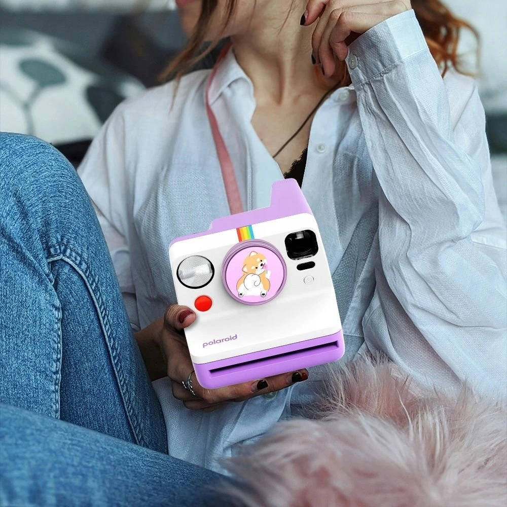 LoveInstant Dekoratyvinis lipdukas 3 m fotoaparato dangteliui Polaroid Now Now+ / Šuniukas - Rožinis