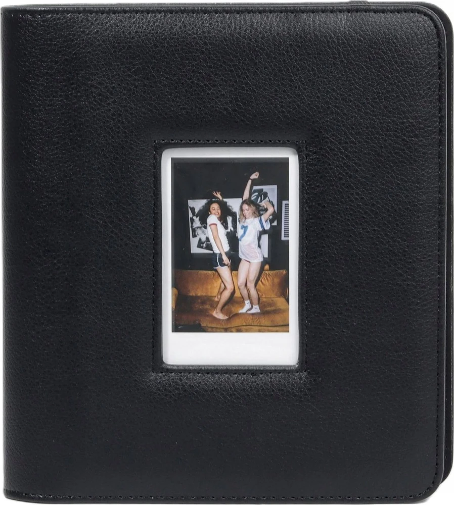 LoveInstant nuotraukų albumas 288 vnt. skirtas Fuji Instax Canon Xiaomi Polaroid HP Kodak ZINK / Langas ant dangtelio / juodas