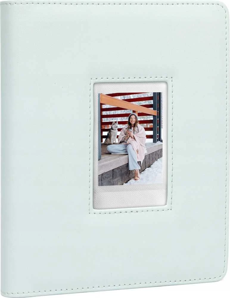 LoveInstant nuotraukų albumas 288 vnt. skirtas Fuji Instax Canon Xiaomi Polaroid HP Kodak ZINK / Langas ant dangtelio / žalias