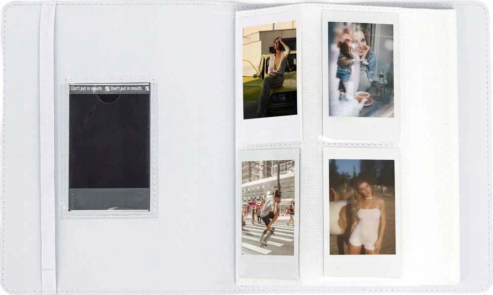 LoveInstant nuotraukų albumas 288 vnt. skirtas Fuji Instax Canon Xiaomi Polaroid HP Kodak ZINK / Langas ant dangtelio / baltas