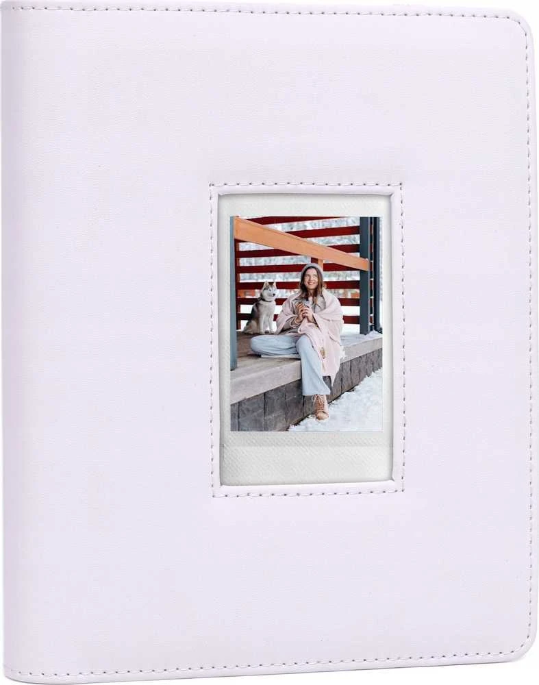 LoveInstant nuotraukų albumas 288 vnt. skirtas Fuji Instax Canon Xiaomi Polaroid HP Kodak ZINK / Langas ant dangtelio / Violetinė