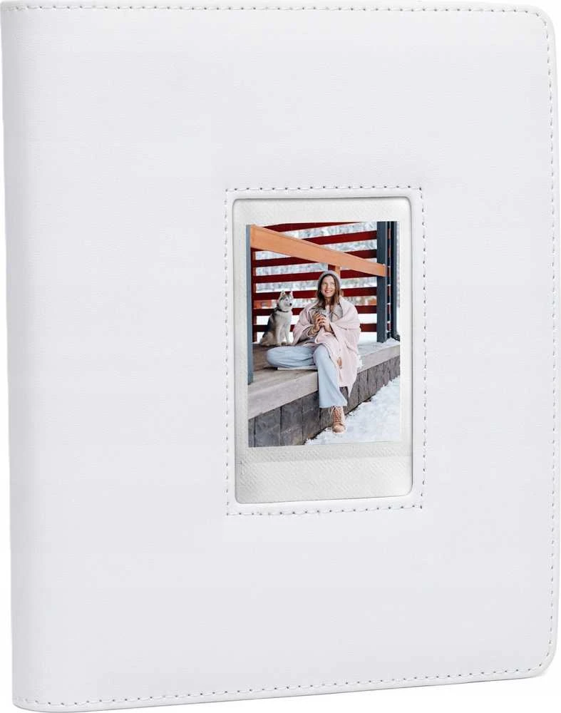 LoveInstant nuotraukų albumas 288 vnt. skirtas Fuji Instax Canon Xiaomi Polaroid HP Kodak ZINK / Langas ant dangtelio / baltas