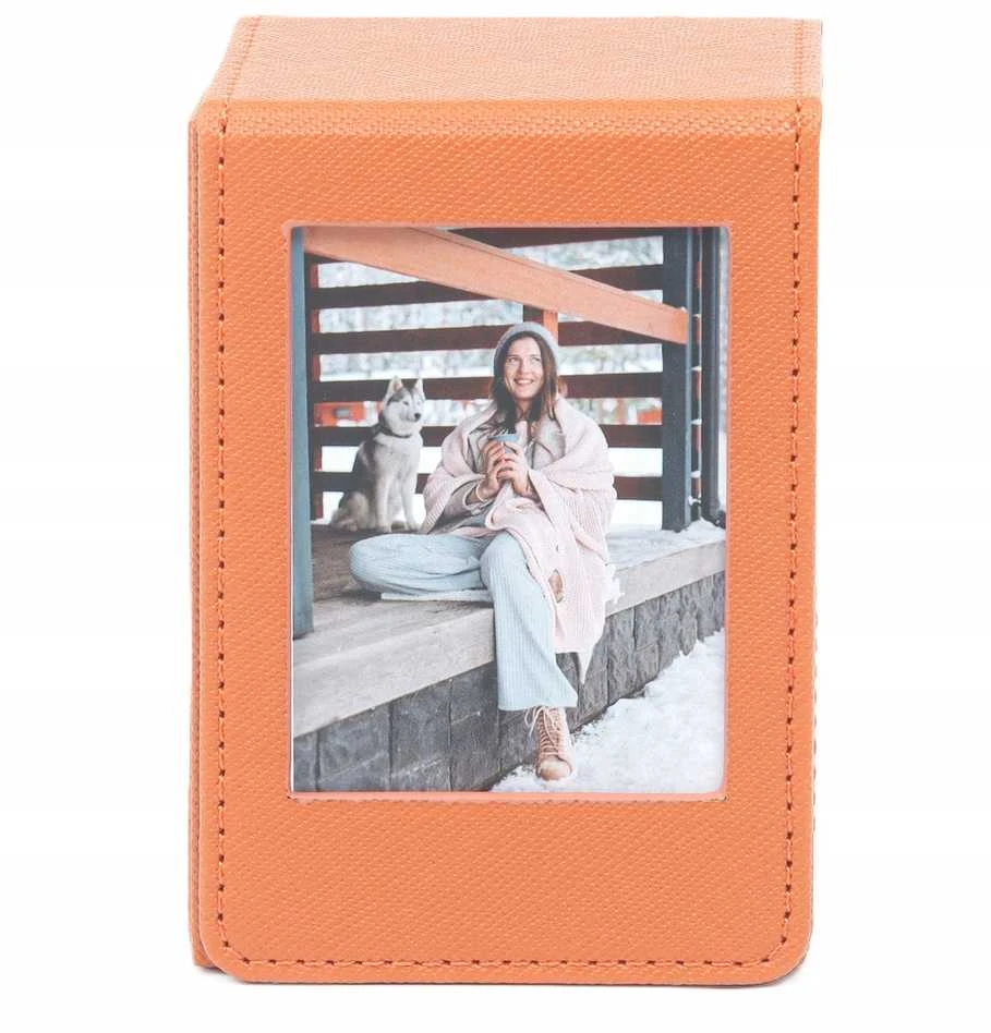 Dėklas LoveInstant Rinkinys 4w1 Futerał Album Dėklas BOX Naklejki Zdjęcia do Fuji Instax Mini 41 / Ruda