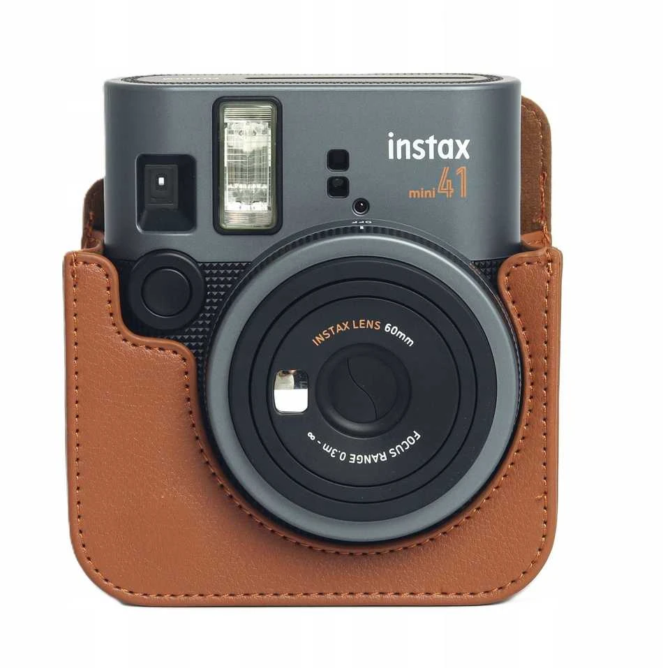 Dėklas LoveInstant Rinkinys 4w1 Futerał Album Dėklas BOX Naklejki Zdjęcia do Fuji Instax Mini 41 / Ruda
