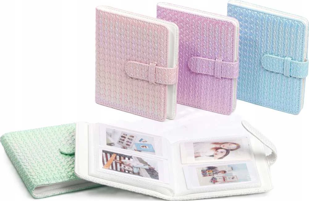LoveInstant Set 2in1 dėklas, skirtas Fuji Instax Mini 12 + albumas 64 nuotraukoms / baltas