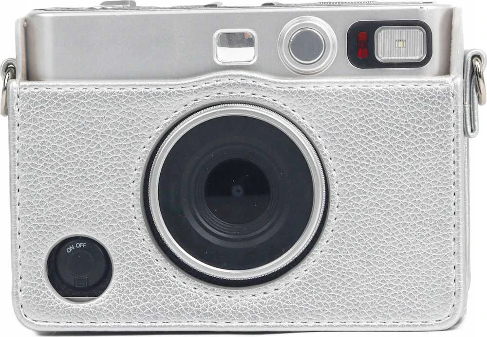 Dėklas LoveInstant Sidabrinė Dėklas Dėklas Futerał + Szkło 9h + 10x Naklejki Do Fujifilm Instax Mini Evo