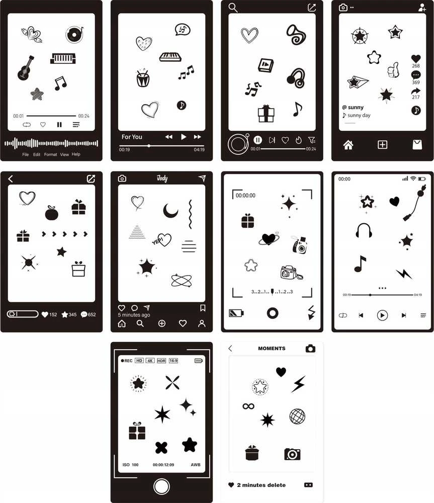 Dėklas LoveInstant Sidabrinė Dėklas Dėklas Futerał + Szkło 9h + 10x Naklejki Do Fujifilm Instax Mini Evo