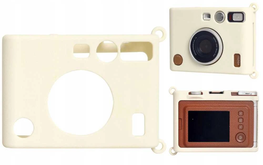 Dėklas LoveInstant Futerał Dėklas Dėklas Case Silikon Do Fuji Fujifilm Instax Mini Evo / Baltas