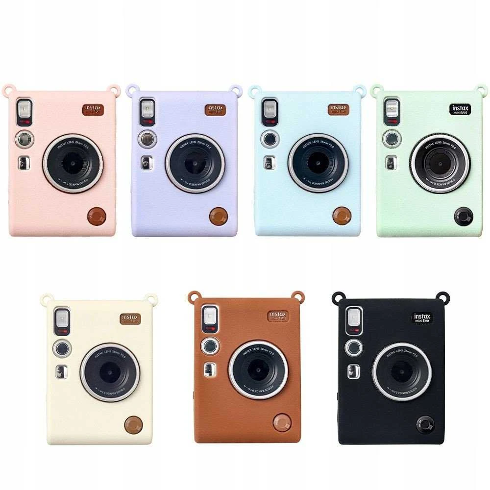 Dėklas LoveInstant Futerał Dėklas Dėklas Case Silikon Do Fuji Fujifilm Instax Mini Evo / Baltas